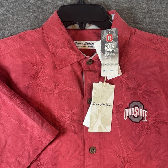 Tommy Bahama Other - Ohio State Buckeye Tommy Bahama IslandZone Coconut Point Hawaiian Shirt Sz S NEW